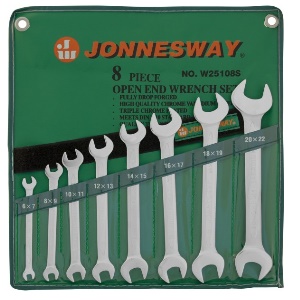 Набор ключей рожковых 6-22 мм, 8 предметов, Jonnesway